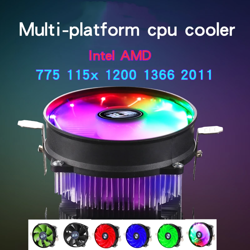 Efficient Cooling CPU Cooler Fan 3Pin 4 Pin PWM PC Quiet Intel LGA 2011 1700 775 1200 1150 1151 1155 1366 X79 X99 AMD AM3 AM4