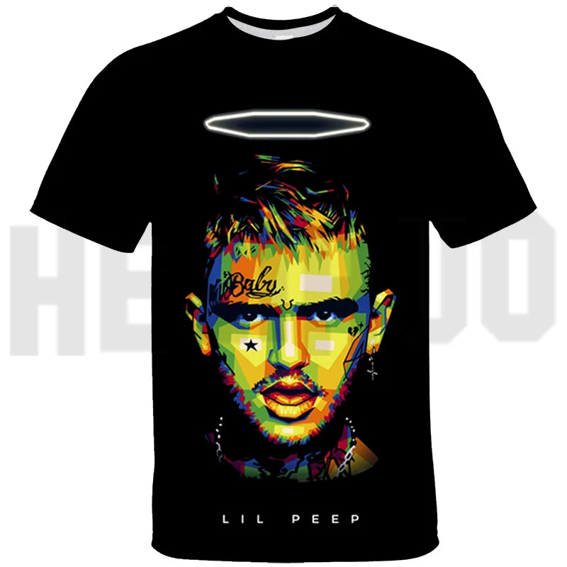 

Lil Peep 3D Print Oversized T Shirt American Rapper Lil Peep Tee Top Unisex Casual Streetwear Short Sleeve Hip Hop Skull T-shirt
