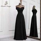 Женское вечернее платье-трапеция, черное платье для выпускного вечера, 2022