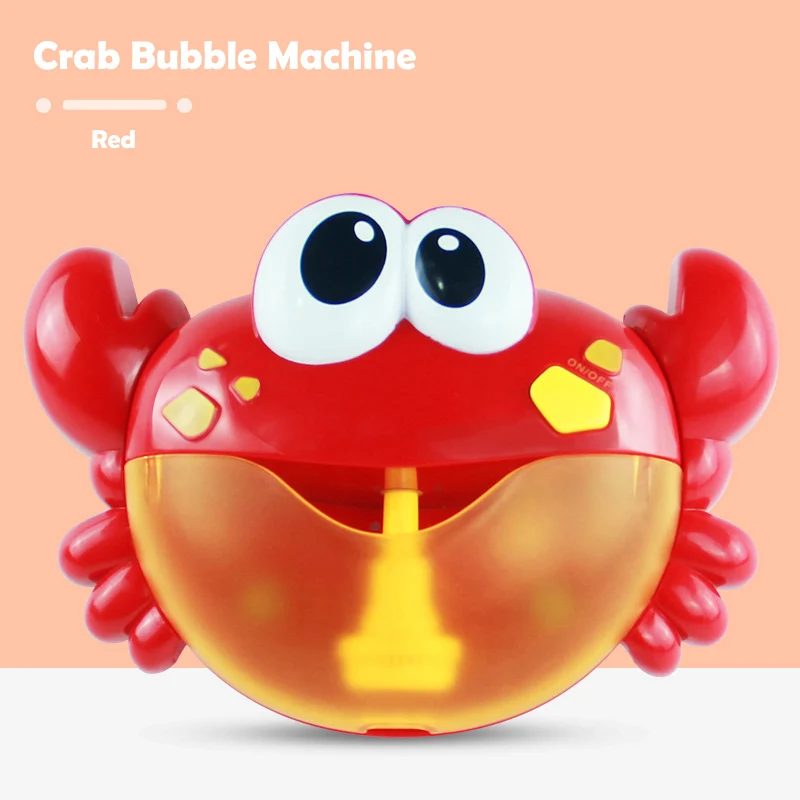 Crab With Box Bubble Краб игрушка для ванны машина Bubble крабы лягушка музыкальная Ванна мыло автоматический пузырь чайник Ванная комната для малышей Малыш игрушка подарок - Цвет: Crab With Box