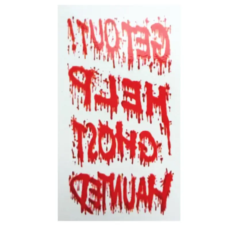 10 листов Хэллоуин водонепроницаемый временные татуировки стикеры ужас