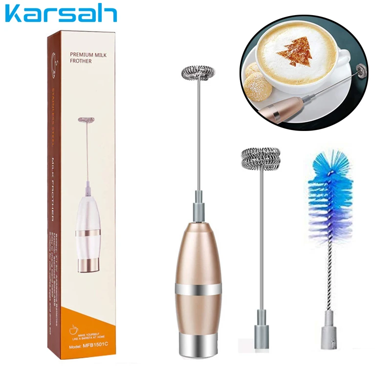 

Handheld Electric Milk Frother Stainless Steel Egg Beater Mini Mixer Food Blender 19000RPM Coffee Foam Maker Automatic Whisk