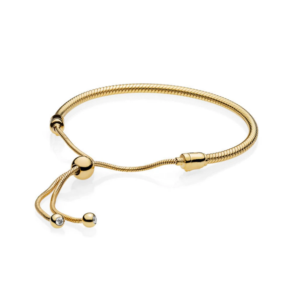 Модный 925 романтичный Серебряный персиковый гламур розовое золото скользящий