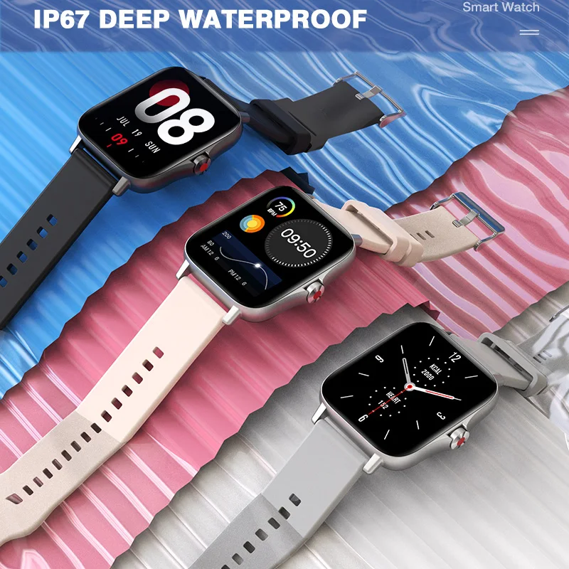 

Full Touch Smart Watch 1.7 Screen Men Phone Call Women Smartwatch Fitness Tracker Sport Clock for IOS Andriod Smart Watches