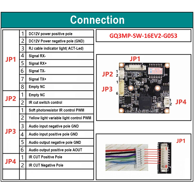H.265 HD ip-камера модуль HI3516EV200 + sony 307 CMOS датчик звездного света с 3 6 мм широкоугольным
