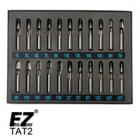pro 22 pcs sizes lot 304 stainless steel tattoo neddle tips tattoo nozzle for tattoo grip free shipping supply