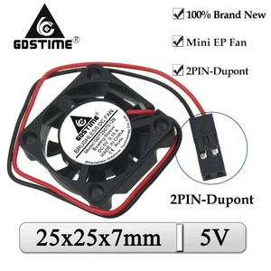 2 шт. Gdstime DC 5 в 25 мм x 7 мм 25 мм разъем Dupont мини Бесщеточный кулер аудио охлаждающий вентилятор 2507 2 см маленький вентилятор радиатора