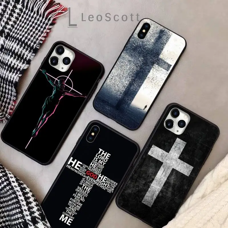 

Jesus Christ Cross culture Phone Case for iPhone 11 12 pro XS MAX 8 7 6 6S Plus X 5S SE 2020 XR Soft silicone