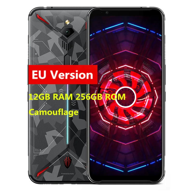 Мобильный телефон Nubia Red Magic 3, 6,65 дюймов, Snapdragon 855, отпечаток пальца, передний, 48 МП, задний, 16 МП, 8 ГБ, 128 ГБ, 5000 мАч, игровой телефон, европейская версия - Цвет: 12G256GCamouflageEU