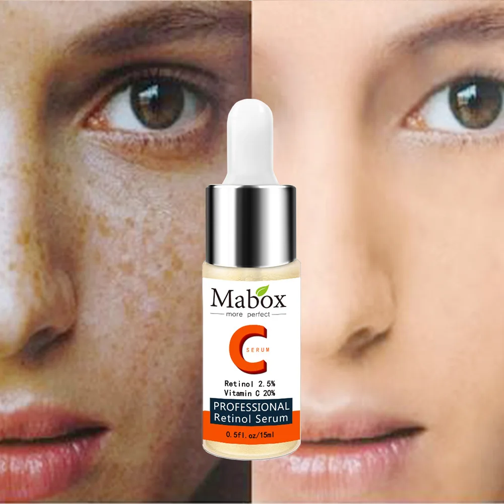 

15ml Vitamin C 20% Retinol 2.5% Serum Brightening Whitening Anti-Aging Essence Remover Freckle Spots For Skin Care TSLM2