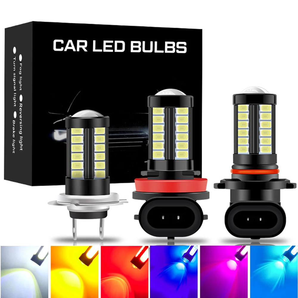 

2pcs 5730 33SMD H11 H8 H16 LED Fog Light Bulbs HB3 HB4 9006 H16 1500lm 6000K Cool White 3000K Yellow 8000K Ice Blue Car Lights