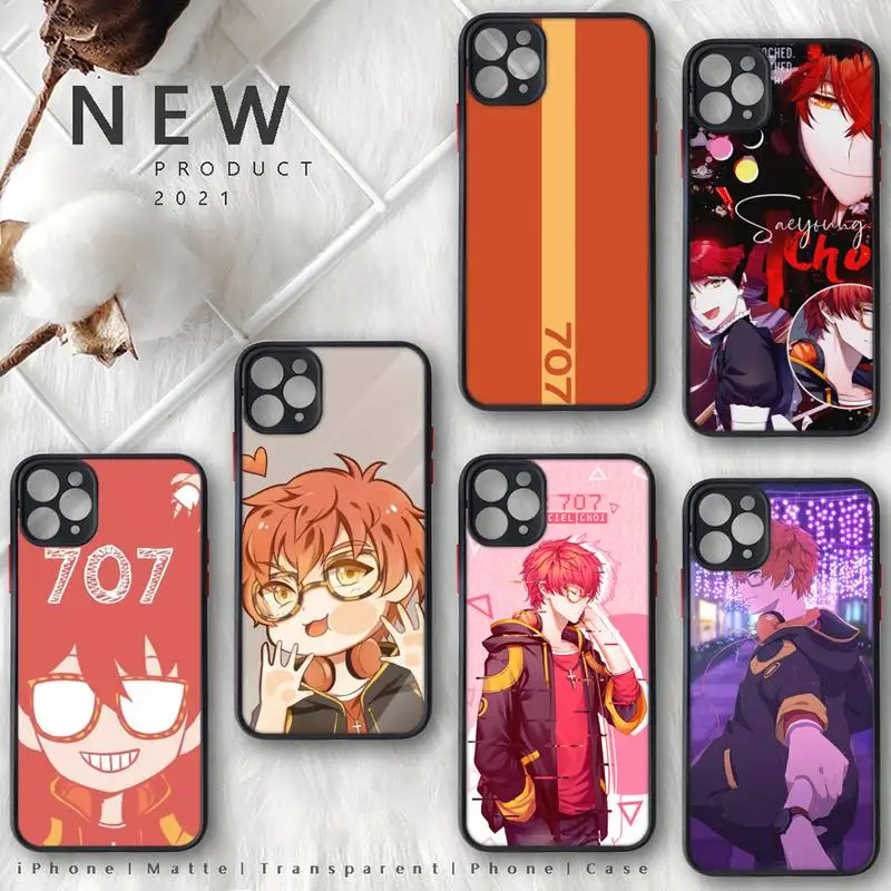 

707 Mystic Messenger Phone Case Matte Transparent for iphone 11 12 pro mini XS XR X max 7 8 plus TPU Mobile bags coque shell