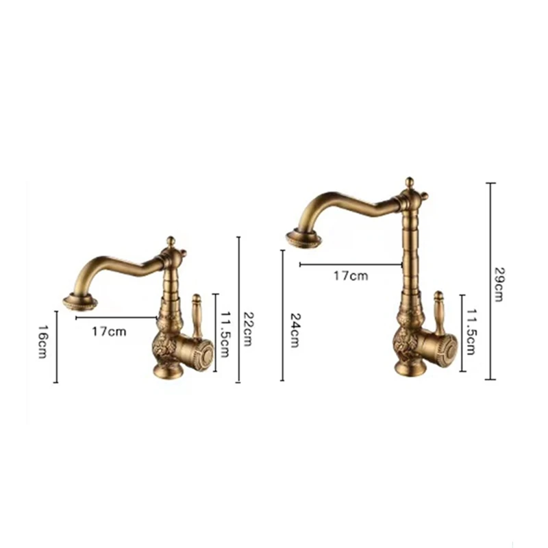 LIUYUE смесители для раковины черный латунный Высокий/Низкий Поворотный Смеситель