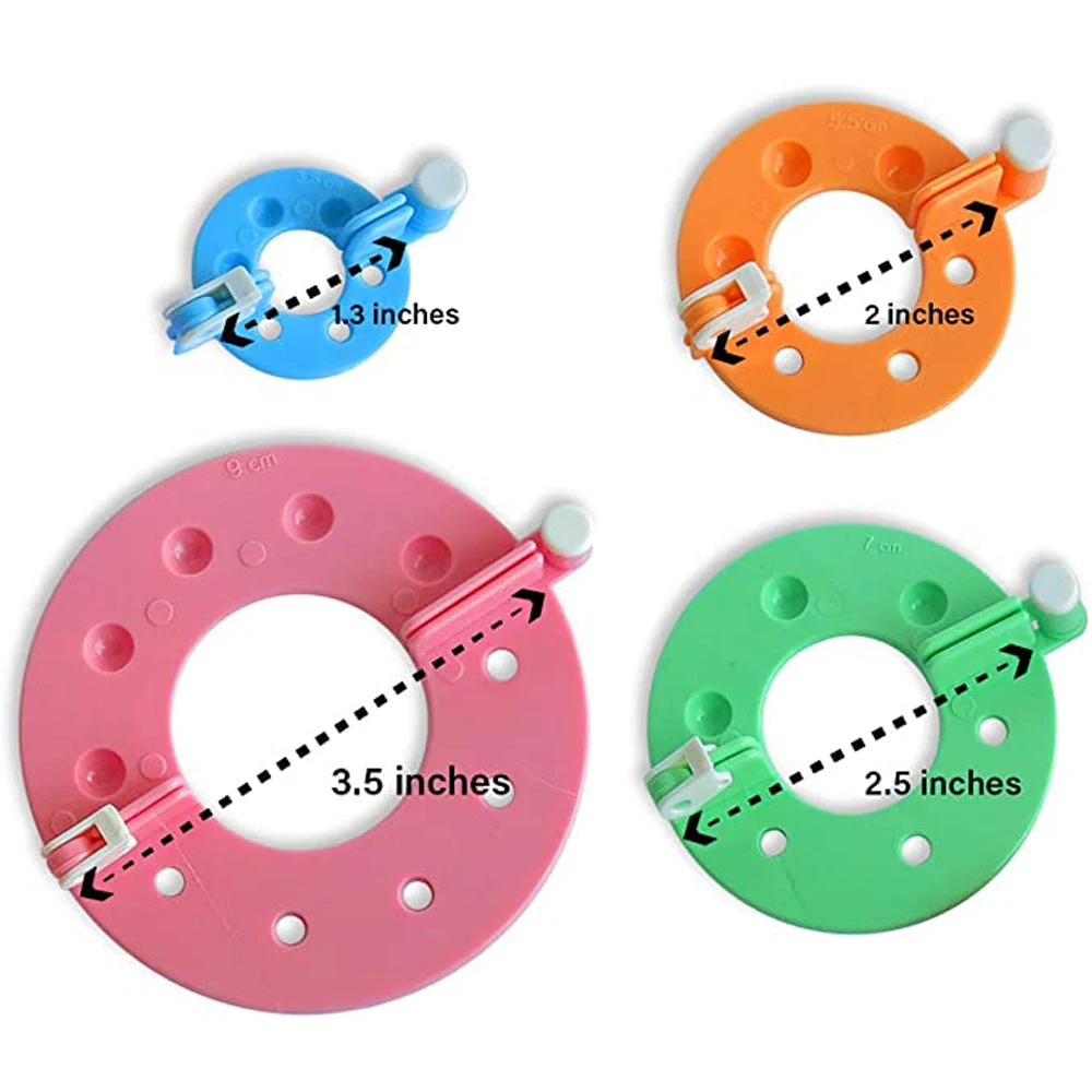 1 set of four pairs fashionable Pom Maker fluff ball loom needle accessories knitting plastic tool wool machine | Дом и сад