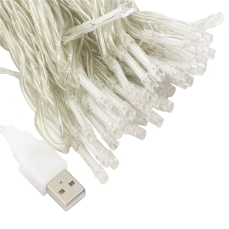 DC 5 в USB RGB светодиодный шнур 2 м/3 м/5 м/10 м Сказочный фонарь для праздника Рождества