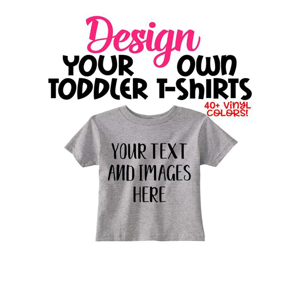 

Personalize Logo Any Text Toddler T-Shirt Custom The simplest and most color scheme Kids Shirts Kids T Shirts Funny Baby
