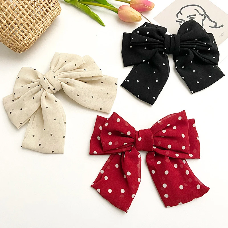 

Multiple styles New fashion beautiful Cloth Sweet flowers Dot big bow hairpin Barrettes Women Girls Hair Accessoriesr Headwear