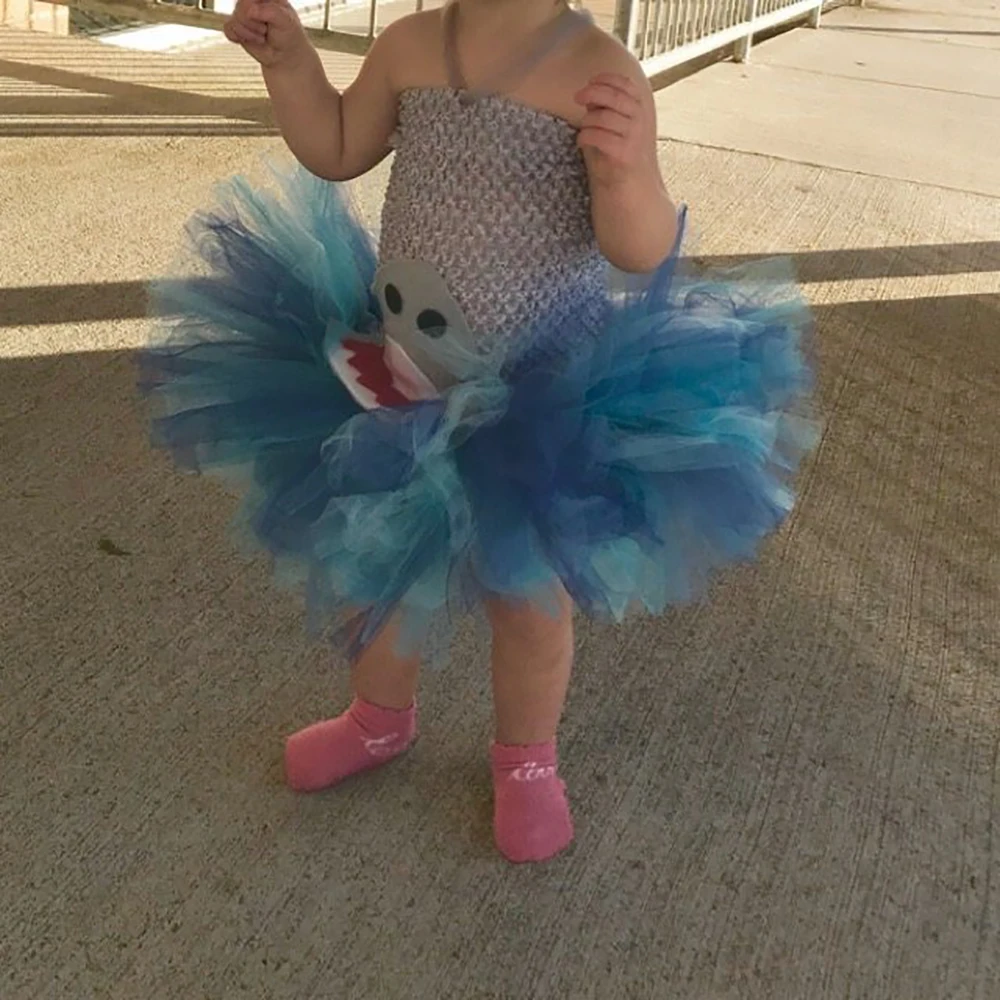 Платье пачка для девочек в стиле Акула|Костюмы девочек| |