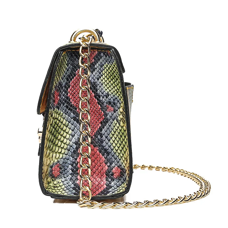 

Women Handbags Fashion Snake Skin Printed for Female Small Tote Clutch Ladies Purse Shoulder Crossbody Bags