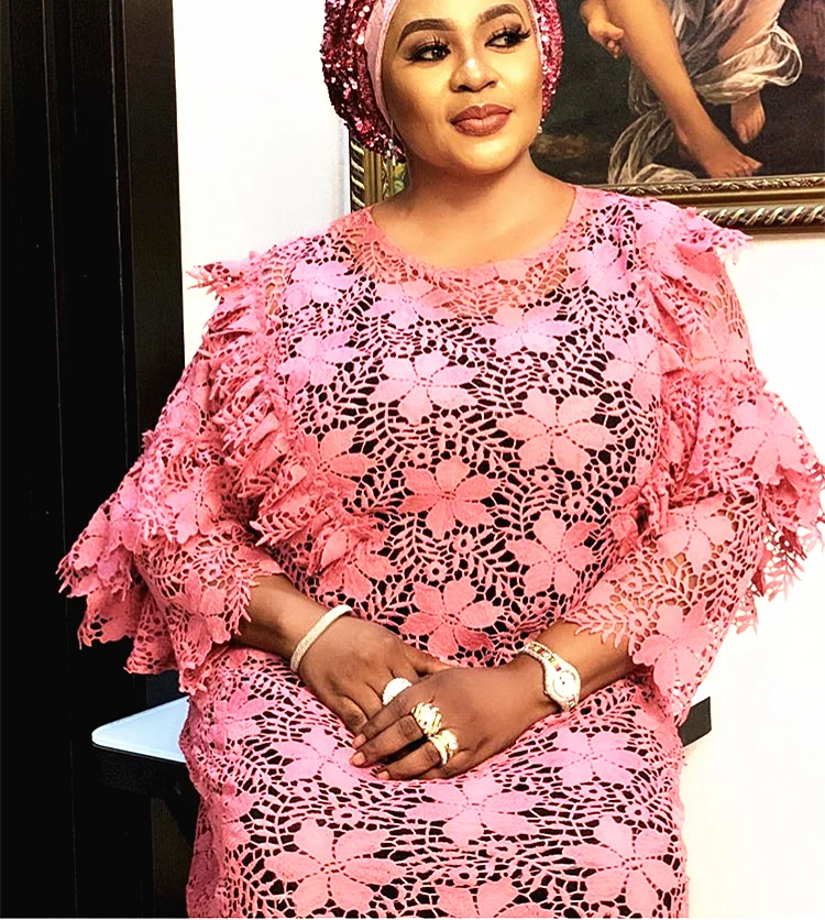 

Nigerian Lace Fabric 2020 High Quality Water Soluble Lace Nigerian Guipure Lace Fabric African Cord Lace For Wedding