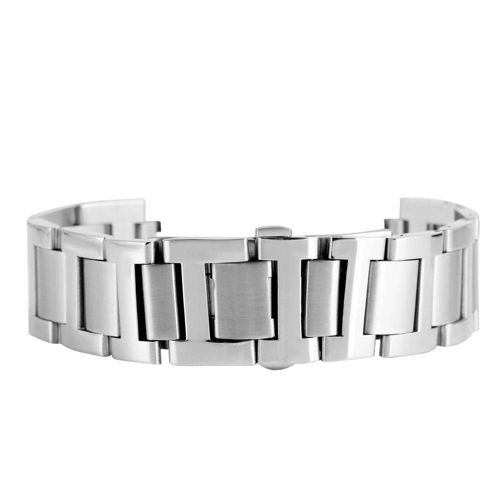 Ремешок из нержавеющей стали для наручных часов модный браслет со скрытой