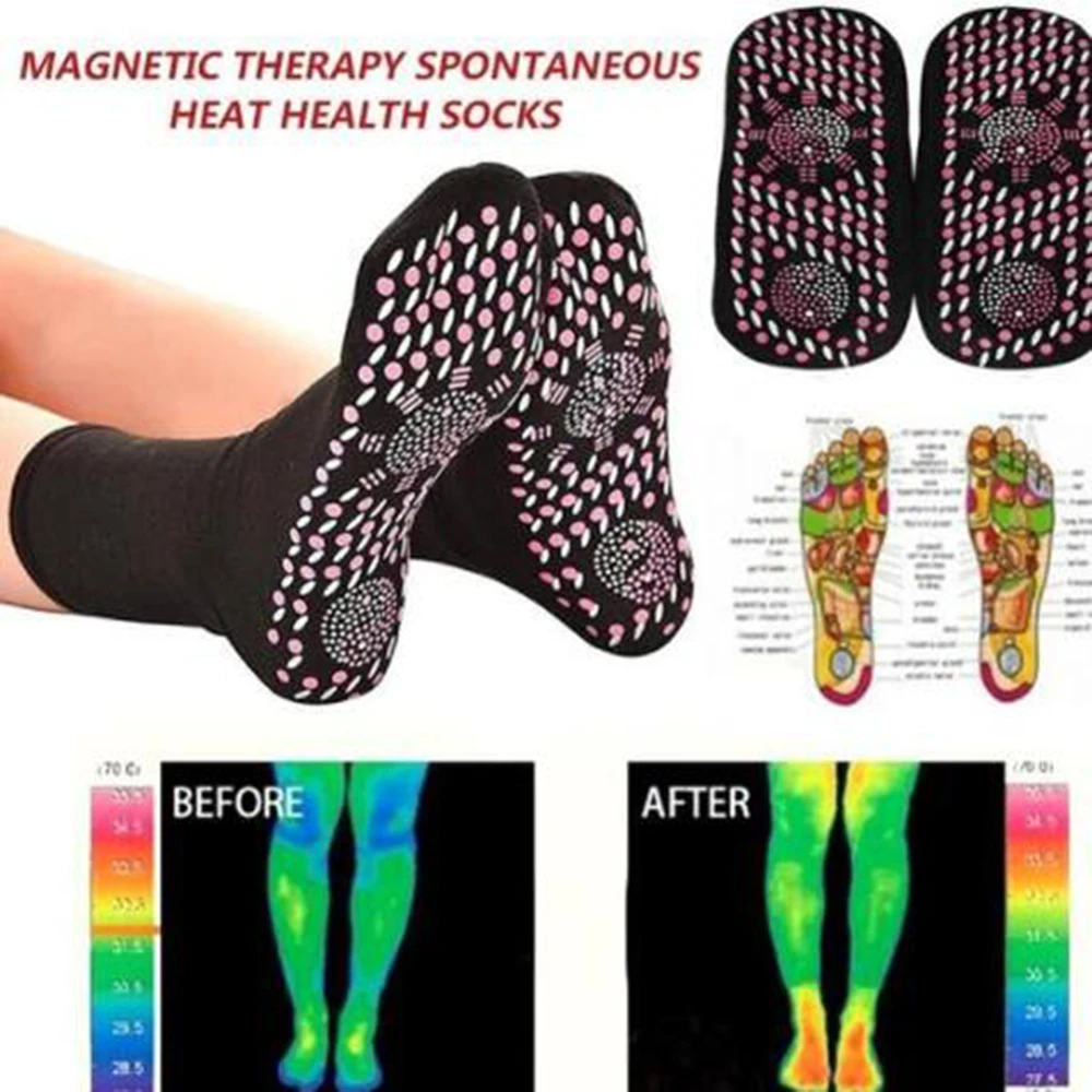 Самонагревающиеся магнитные носки для женщин и мужчин Носки удобные зимние