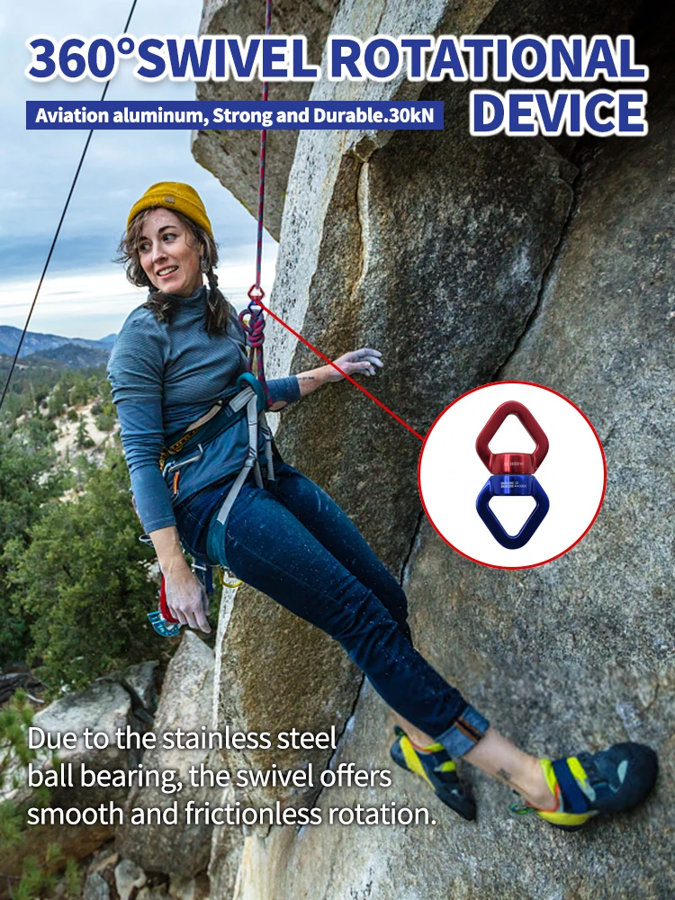 Вращающийся алюминиевый карабин для йоги многофункциональное кольцо