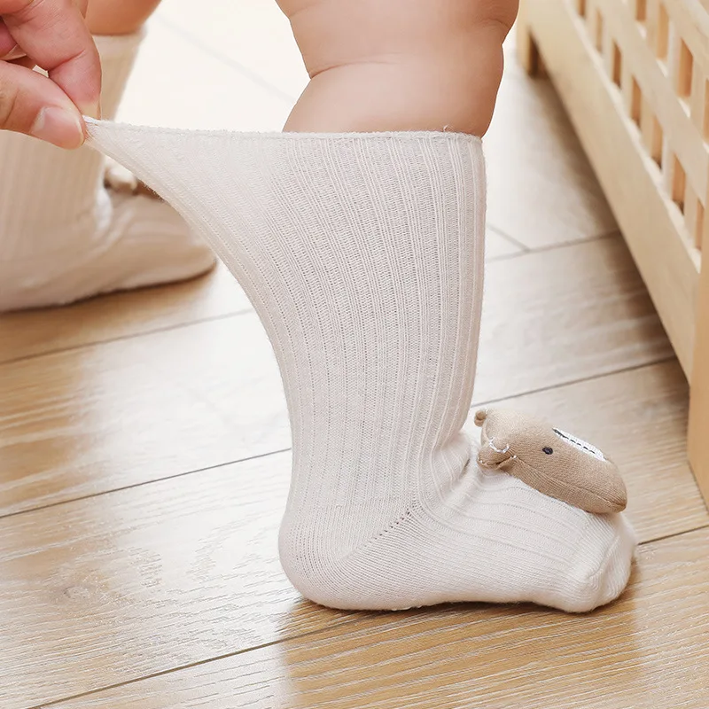 Autumn Winter Soft Cotton Baby Girls Socks Newborn Cartoon Animal Infant Boy Anti Slip Floor Sock Spring | Детская одежда и обувь