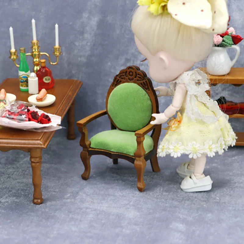 

Simulation Small Sofa Stool Chair Furniture Model Toys for Doll House Decoration Dollhouse Miniature Accessories