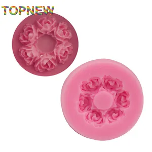 3,7*0,7 см в форме цветка розы 3D Силиконовая Форма Мыло шоколадная форма для кухни глина для выпечки DIY Инструменты для украшения торта C1784