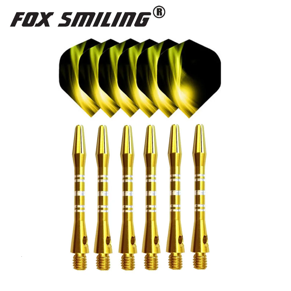 Fox Smiling 35/41 мм алюминиевый дротик валы и Дротика s Перелёты комплект Dardos перо Листья аксессуары для игры в дартс набор для Дротика настольные игры