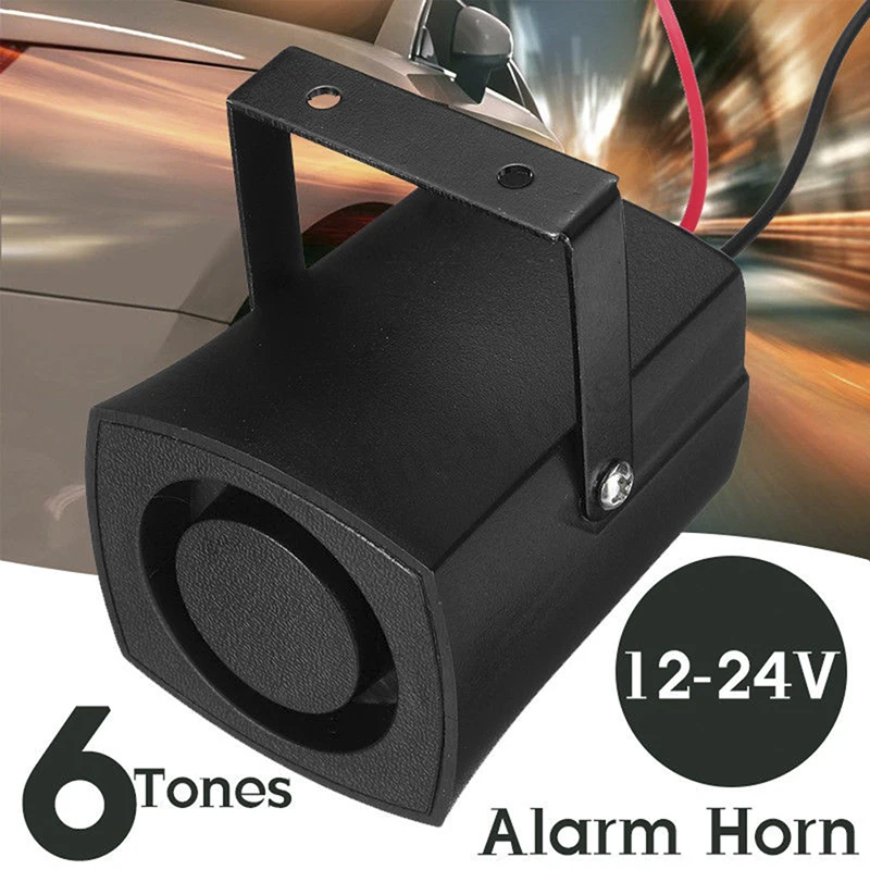 

2021 New 6 Tones Automatically Adjusted Car Police Fire Alarm Buzzer Horn 12-24V Warning Loud Sound Truck Boat Siren