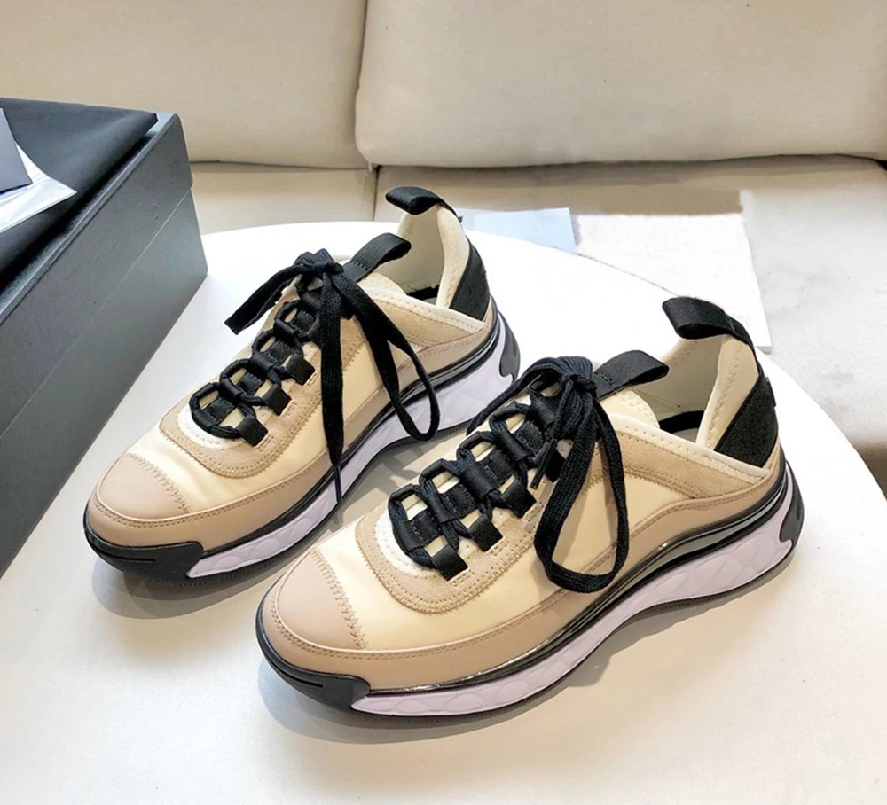 

Ollymurs spring and summer new casual sports women's shoes small fragrant sponge cake thick bottom black and white old shoes