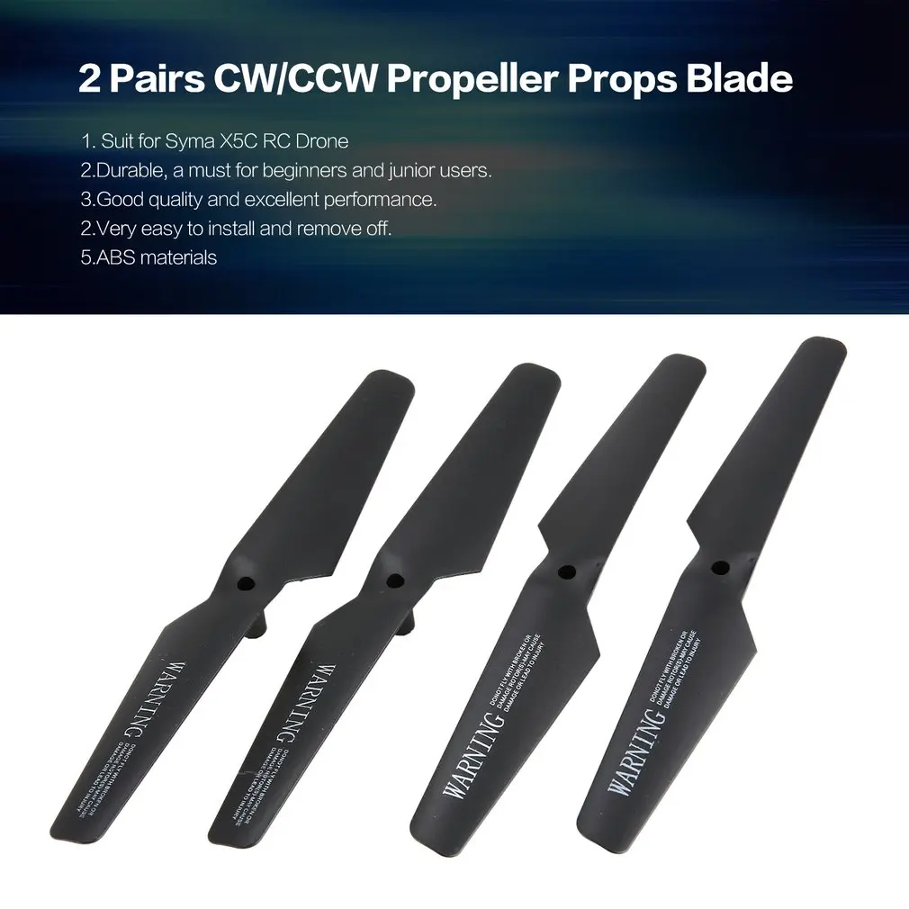 2 пары CW/CCW пропеллерные реквизиты лезвие для Syma X5C RC Дрон Квадрокоптер