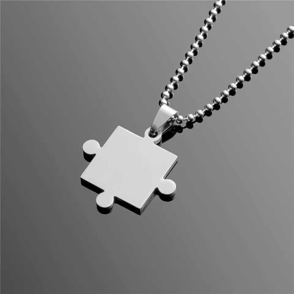 Ожерелье из нержавеющей стали мужские женские пары головоломки подвеска любовь
