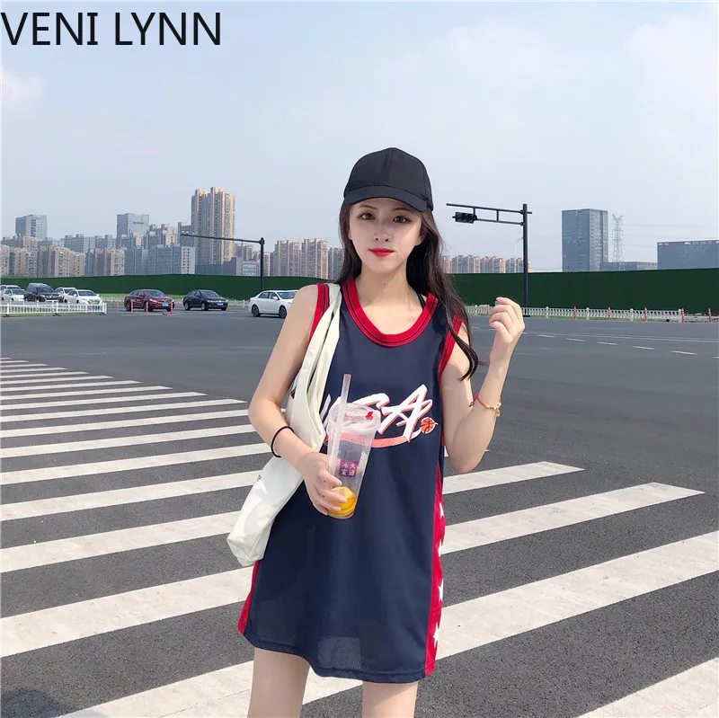 Длинная Повседневная рубашка VENI LYNN свободная Спортивная майка со звездами и