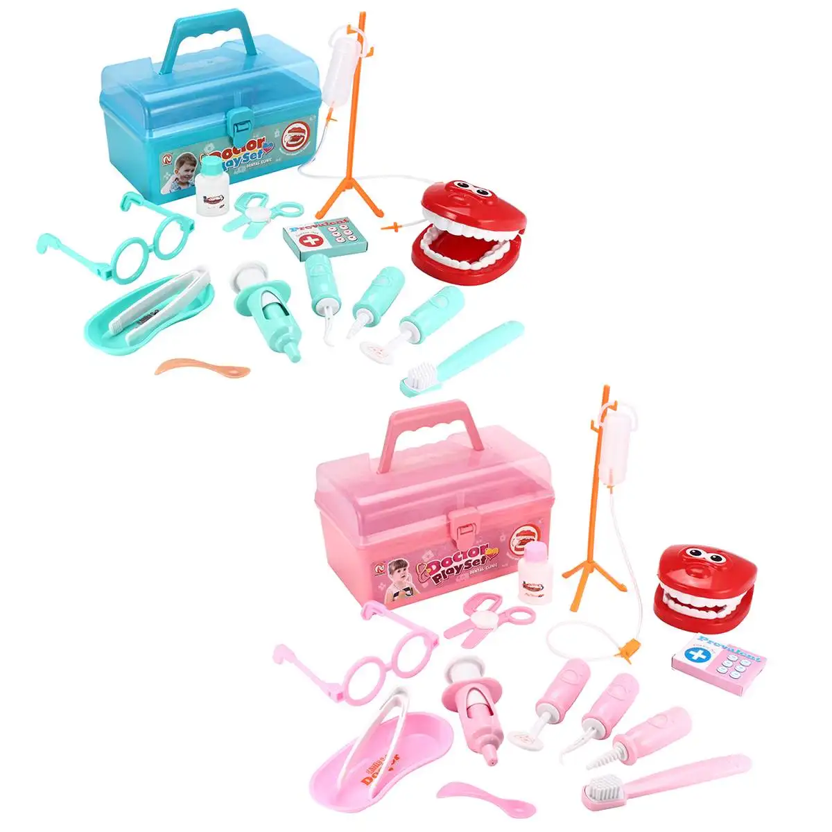 

Medical Toys for Children Girl Boy Kids Pretend Play Doctor Toys Medical Kit Dentist Medicine Box Sets Cloth Bag Packing Games