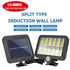 Настенный уличный светильник на солнечной батарее, водонепроницаемый светильник с пассивным ИК датчиком движения для парковки, двора, забора, улицы, сада, декоративная лампа, 13 режима