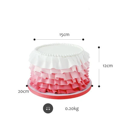 pink 6 inch Юбка SWEETOGO 4/6 дюймов искусственные модели помадки торт в глине синий/розовый/зеленый для витрина магазина реквизит для фотосъемки - Цвет: pink 6 inch