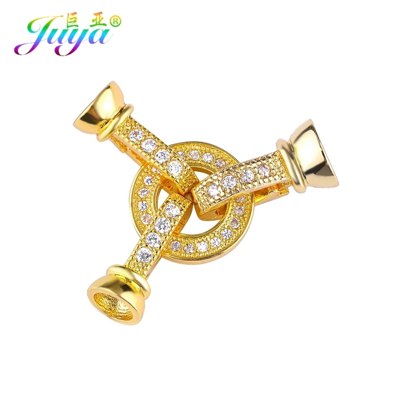 Juya DIY украшения из жемчуга крепления поставки застежка застежки аксессуары для бисероплетения натуральные камни жемчуг Изготовление ювелирных изделий - Цвет: Gold