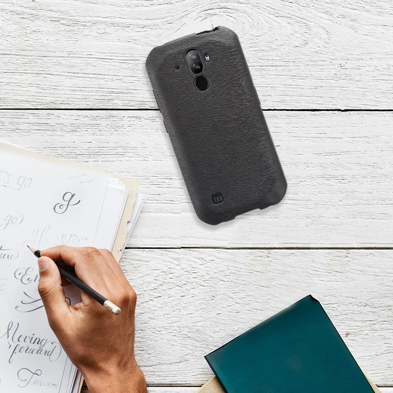 Чехол для телефона из искусственной кожи с текстурой под дерево Для Doogee S40, Мягкий Силиконовый Чехол Для Doogee S40, защитный чехол для задней панели