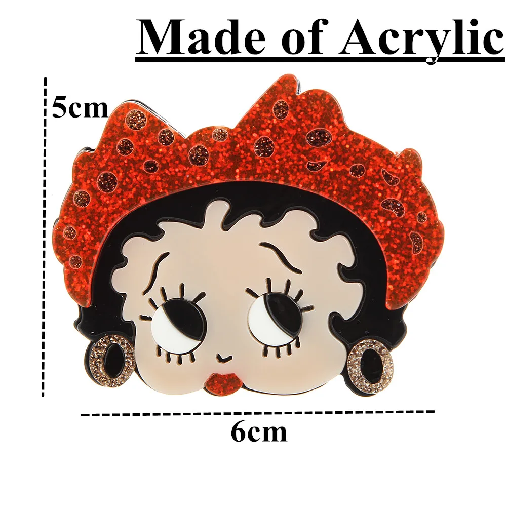 Модные Акриловые Броши с блестками для маленькой девочки женщин милая