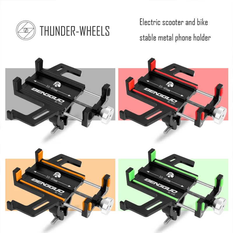 

Electric scooter metal phone holder Aluminium Alloy Universal bike phone holder MTB accessories stable handlebar phone holder