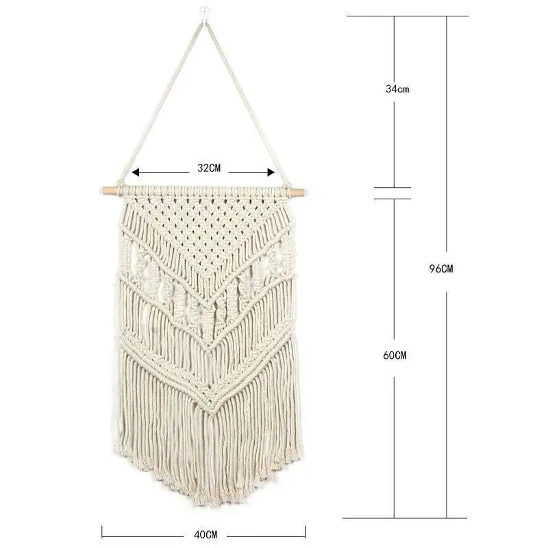 

Macrame Knitted Woven Tassel Wall Hanging Handmade Tapestry Boho Art Decor Kits~