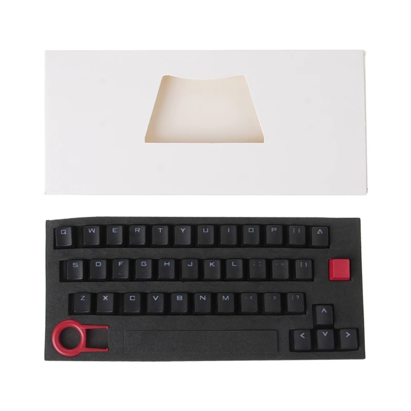 PBT 37 ключей двойной выстрел просвечивающие с подсветкой колпачки для механической клавиатуры AXYF
