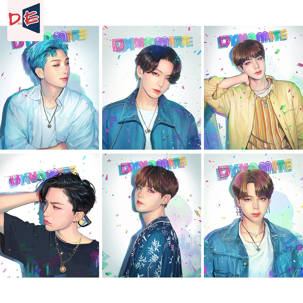 Раскрашивание по номерам Kpop музыка лучший подарок для фанатов на холсте