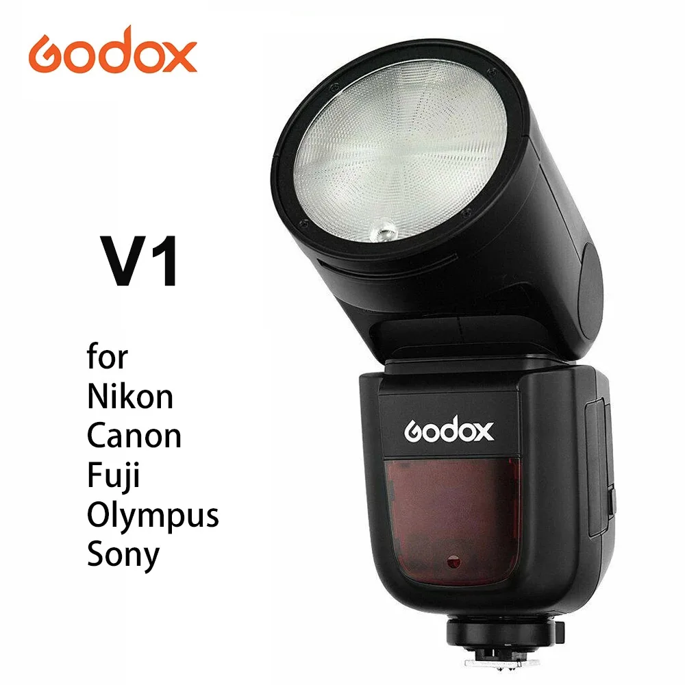 Вспышка Godox V1 для камеры 1/8000 с HSS круглая светодиодная вспышка камер SONY Canon Nikon Fujifilm
