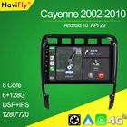 NaviFly Android 10 головное устройство HU 4G в приборной панели автомобиля радио мультимедиа видео плеер навигация GPS для Porsche Cayenne 2002 - 2010