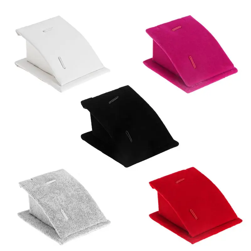 Держатель ювелирных изделий Ожерелье Подвеска дисплей витрина флис бархат база