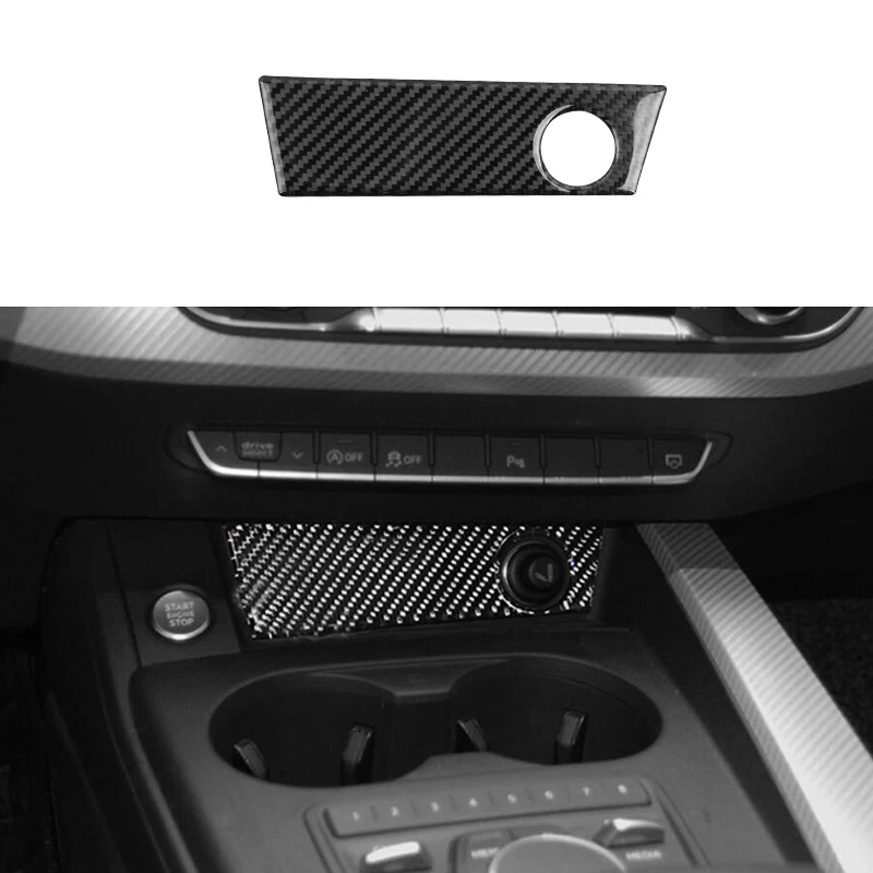 100% отделка панели прикуривателя из углеродного волокна для Audi A4 B9 17 19 и A5 2018 2019|audi